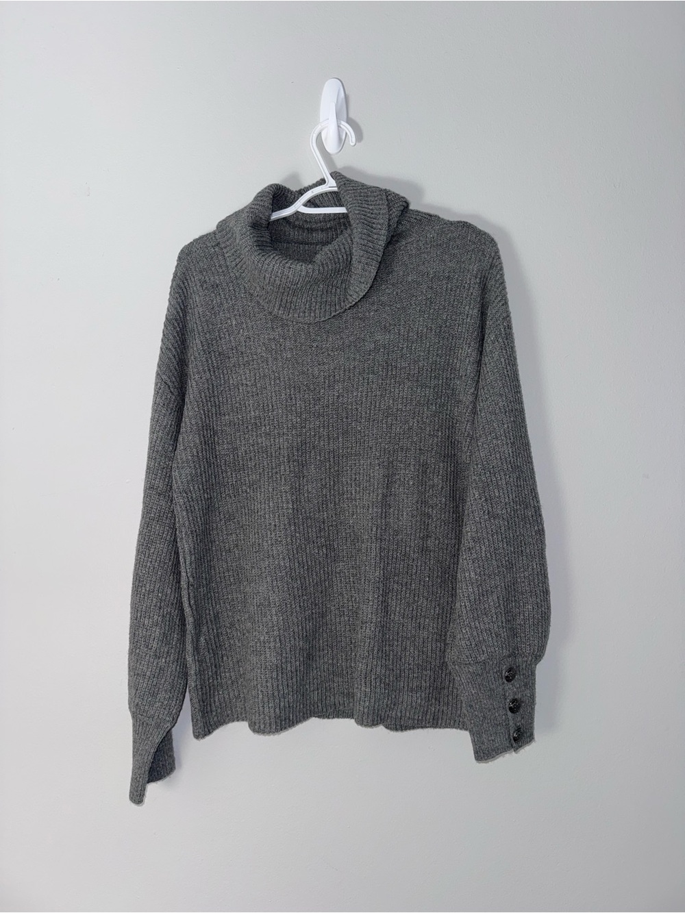 Cozy Gray Turtleneck Sweater